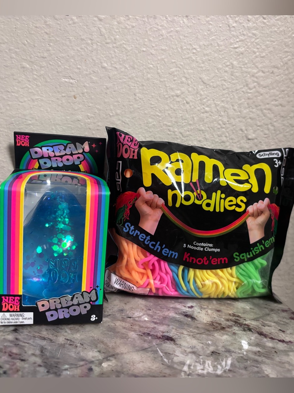 NeeDoh Bundle Dream Drop & Ramen Squishy